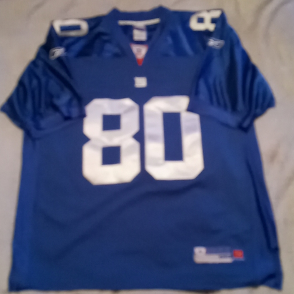Authentic Reebok #80 Shockey Giants Jersey